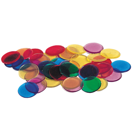 LEARNING RESOURCES Transparent 6-Color Counting Chips, PK250 0131